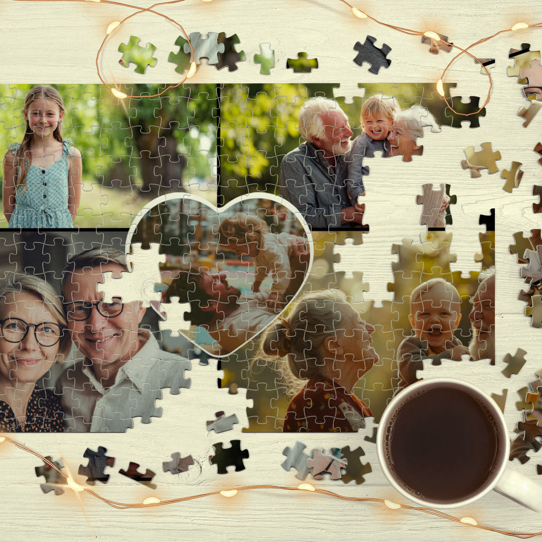 Puzzle ze Zdjęciami – Personalizowany Prezent Rodzinny z Twoim Tekstem