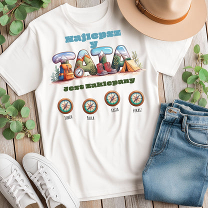 Koszulka: Najlepszy Tata Jest Zaklepany – Wersja Turystyczna z Imionami