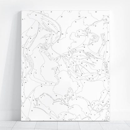 Obraz Po Numerach "Przyjaźń bez Słów" – Malowanie po Numerach, Człowiek i Pies, Emocje i Więź