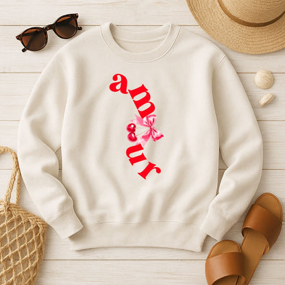 Bluza Amour z Wiśniami i Kokardą – Modny Styl Coquette, Prezent na Walentynki dla Niej