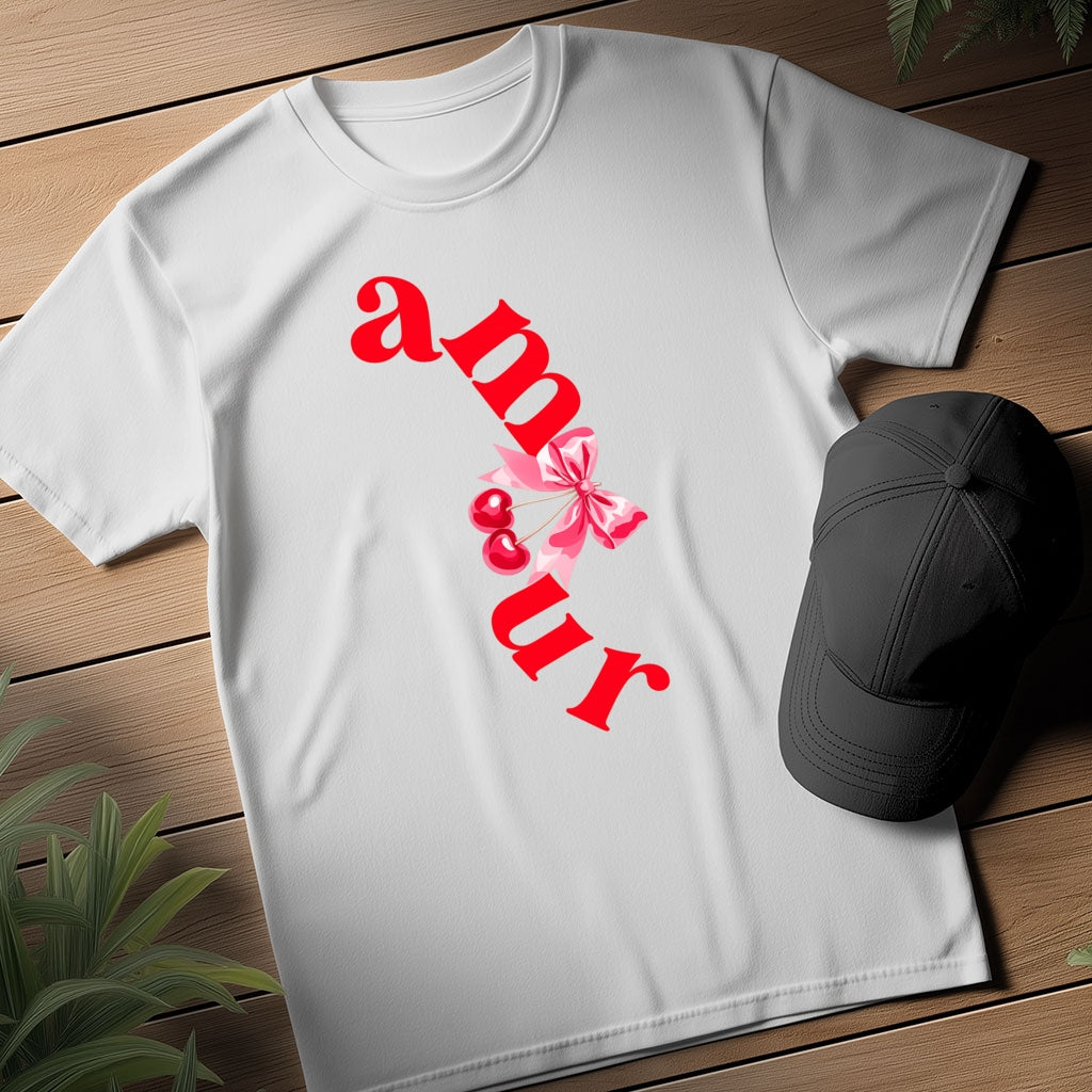 Bluza Amour z Wiśniami i Kokardą – Modny Styl Coquette, Prezent na Walentynki dla Niej
