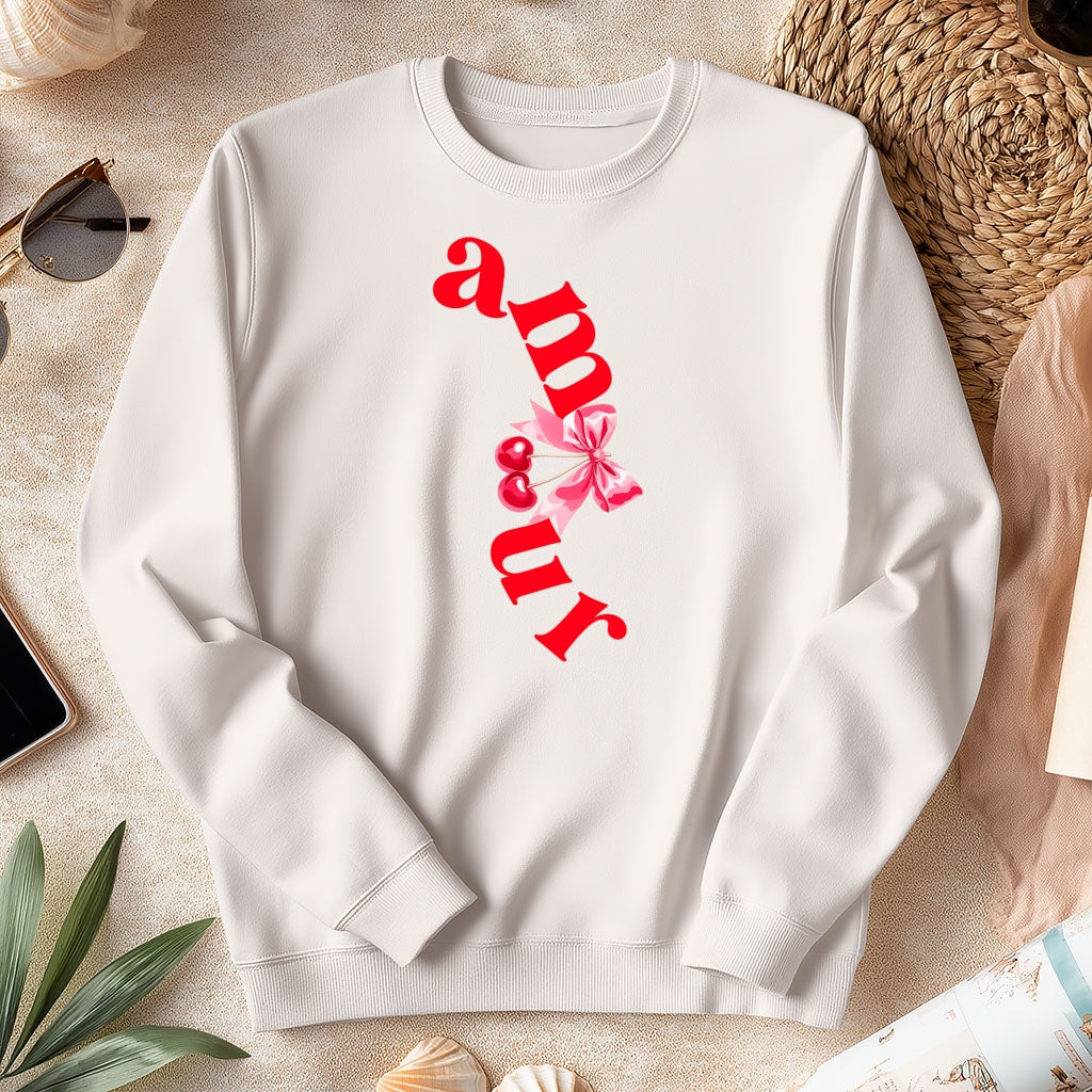Bluza Amour z Wiśniami i Kokardą – Modny Styl Coquette, Prezent na Walentynki dla Niej