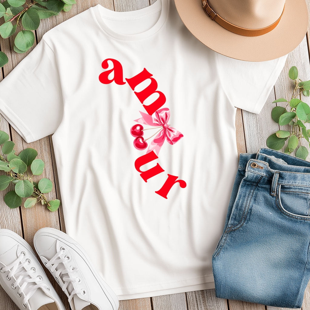 Bluza Amour z Wiśniami i Kokardą – Modny Styl Coquette, Prezent na Walentynki dla Niej