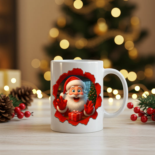 Spersonalizowany Kubek - Niech te Święta Rozgrzeją Twoje serce, Twoja Dedykacja, Prezent na Boże Narodzenie