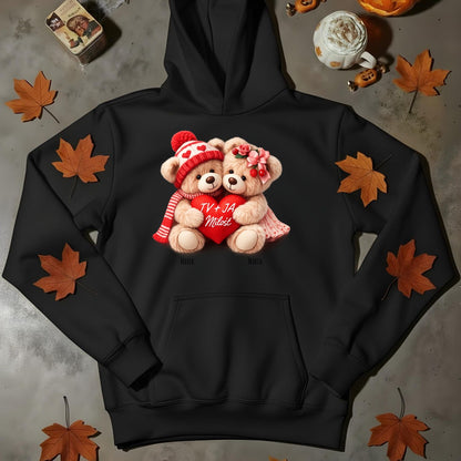 Personalizowana Bluza „Zakochane Misie” z Imionami – Słodki Prezent na Walentynki