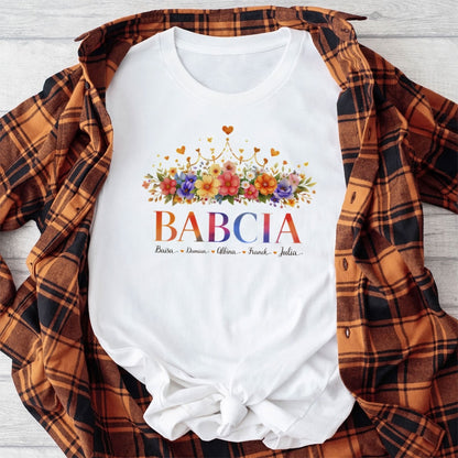 Tu Kwitnie Miłość - Personalizowana Odzież dla Babci i Dziadka z Imionami