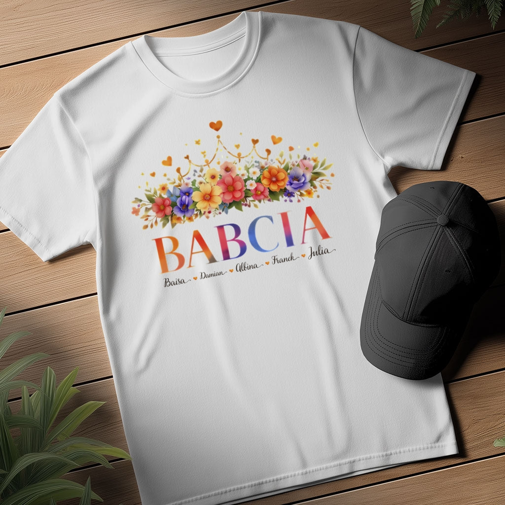 Tu Kwitnie Miłość - Personalizowana Odzież dla Babci i Dziadka z Imionami