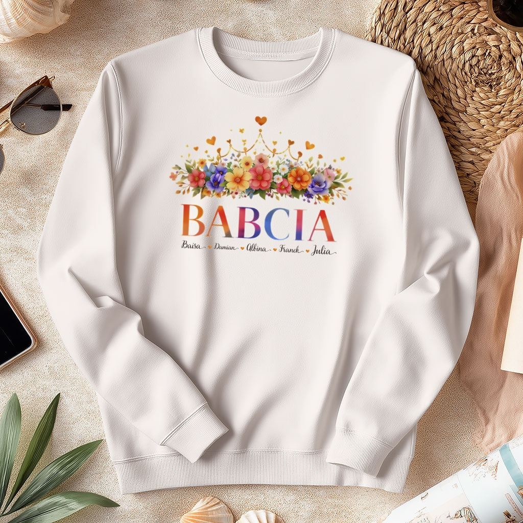 Tu Kwitnie Miłość - Personalizowana Odzież dla Babci i Dziadka z Imionami