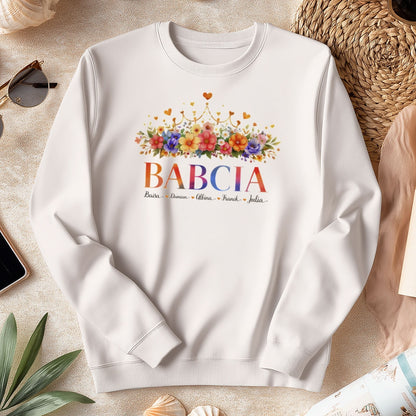 Tu Kwitnie Miłość - Personalizowana Odzież dla Babci i Dziadka z Imionami