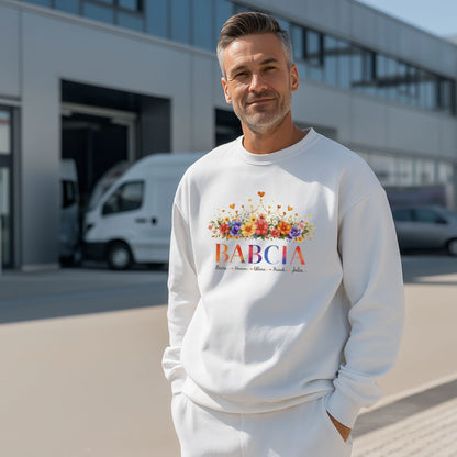 Tu Kwitnie Miłość - Personalizowana Odzież dla Babci i Dziadka z Imionami