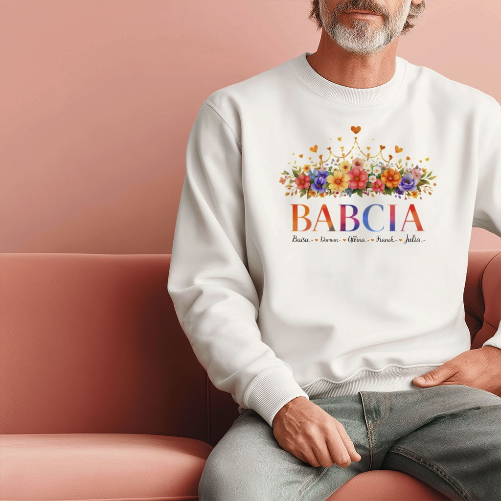 Tu Kwitnie Miłość - Personalizowana Odzież dla Babci i Dziadka z Imionami