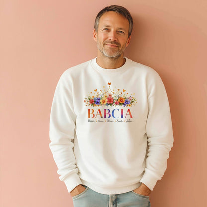 Tu Kwitnie Miłość - Personalizowana Odzież dla Babci i Dziadka z Imionami