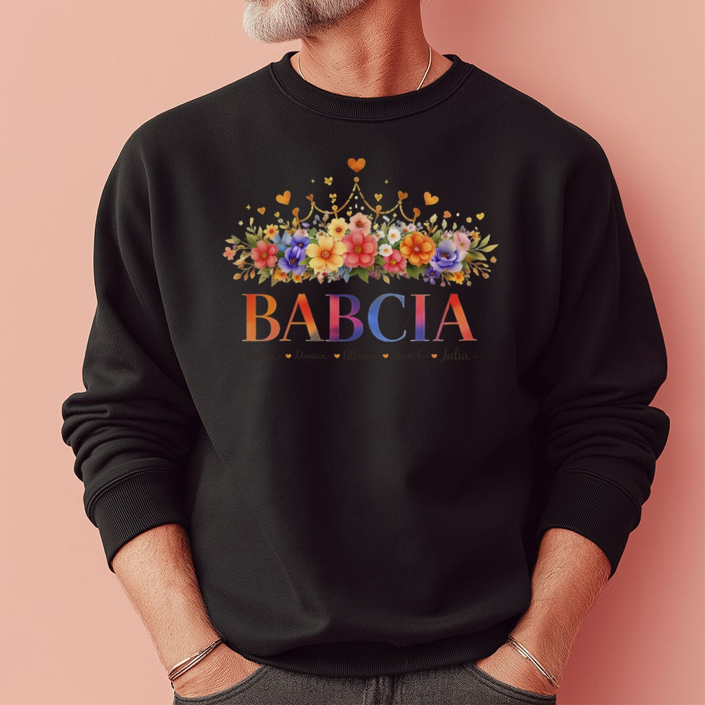 Tu Kwitnie Miłość - Personalizowana Odzież dla Babci i Dziadka z Imionami