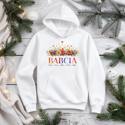 Tu Kwitnie Miłość - Personalizowana Odzież dla Babci i Dziadka z Imionami