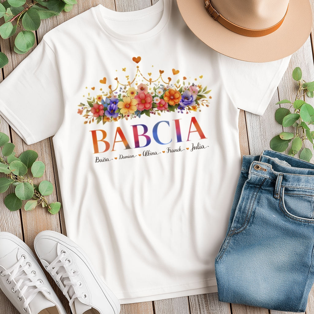 Tu Kwitnie Miłość - Personalizowana Odzież dla Babci i Dziadka z Imionami