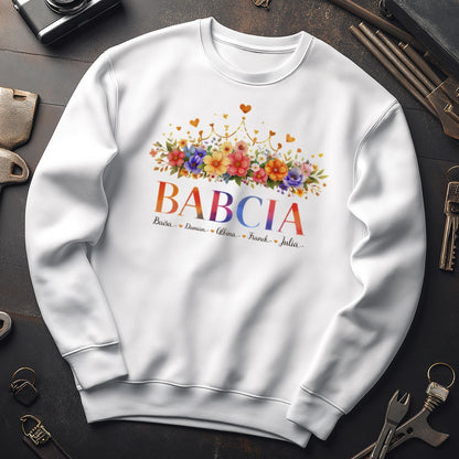 Tu Kwitnie Miłość - Personalizowana Odzież dla Babci i Dziadka z Imionami