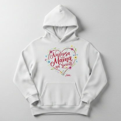 Personalizowana koszulka dla Mamy „Najlepsza Mama na świecie” z imieniem – prezent na Dzień Matki