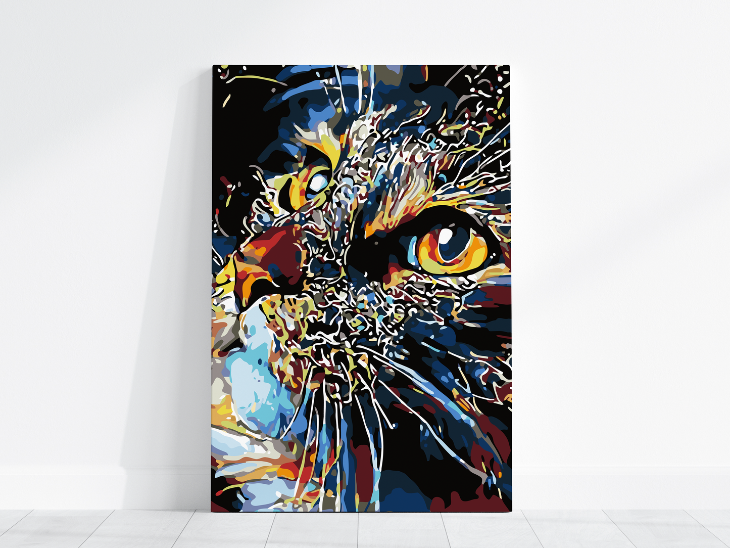 MALOWANIE PO NUMERACH Kot w Intensywnych Barwach