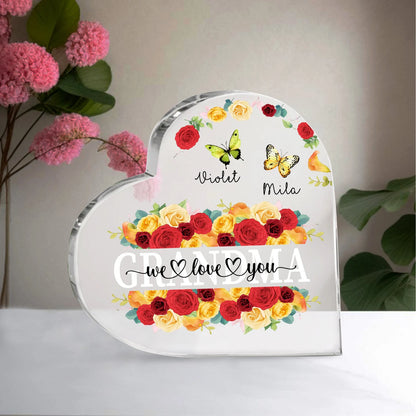 Spersonalizowany akrylowy stojak w kształcie serca