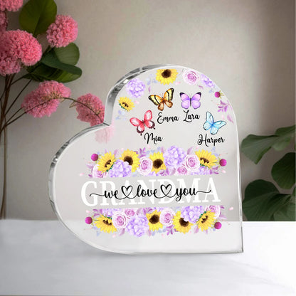 Spersonalizowany akrylowy stojak w kształcie serca