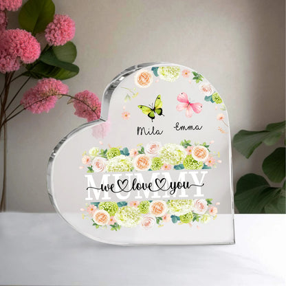 Spersonalizowany akrylowy stojak w kształcie serca