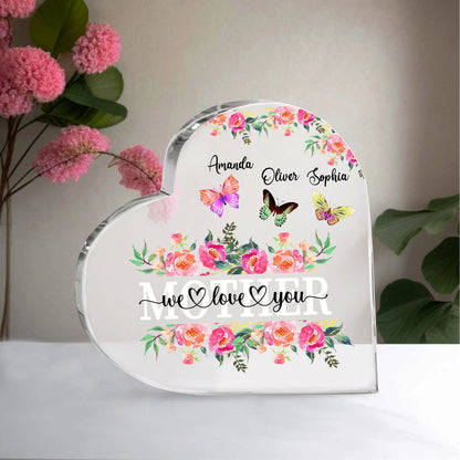 Spersonalizowany akrylowy stojak w kształcie serca