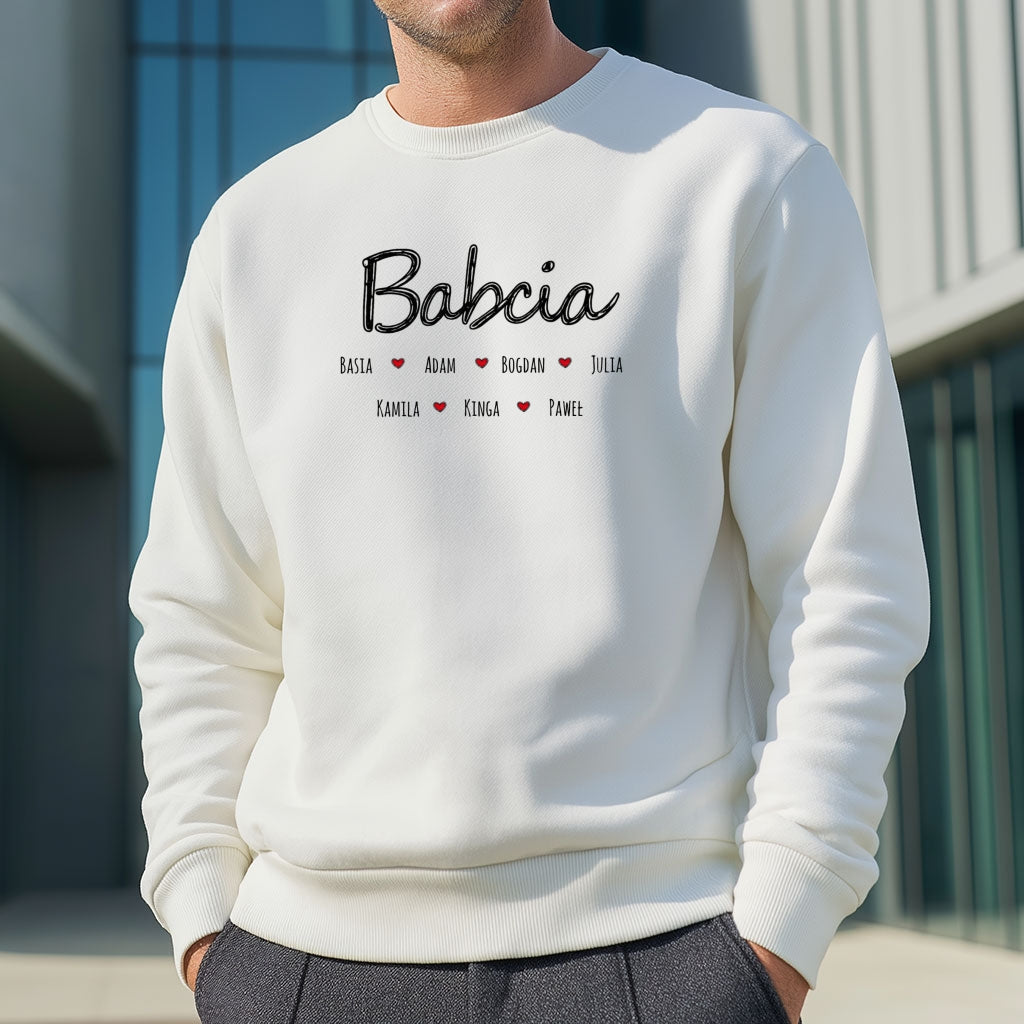 Babcia z Imionami Dzieci - Wzruszający Personalizowany Prezent Rodzinny