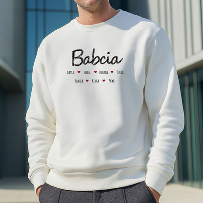 Babcia z Imionami Dzieci - Wzruszający Personalizowany Prezent Rodzinny
