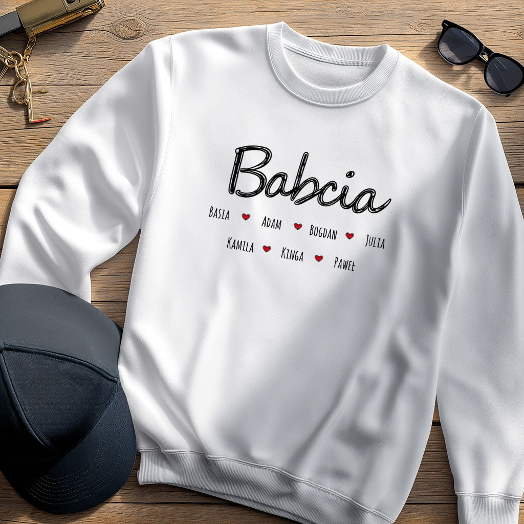 Babcia z Imionami Dzieci - Wzruszający Personalizowany Prezent Rodzinny