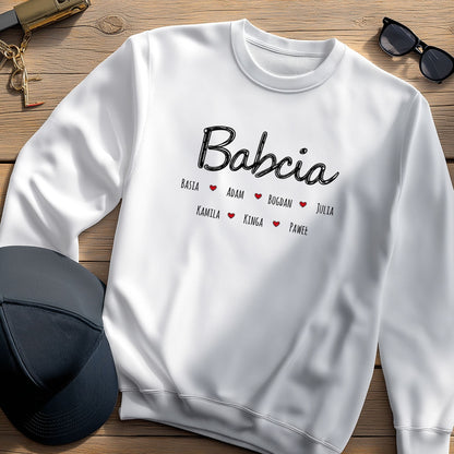 Babcia z Imionami Dzieci - Wzruszający Personalizowany Prezent Rodzinny