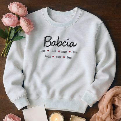 Babcia z Imionami Dzieci - Wzruszający Personalizowany Prezent Rodzinny