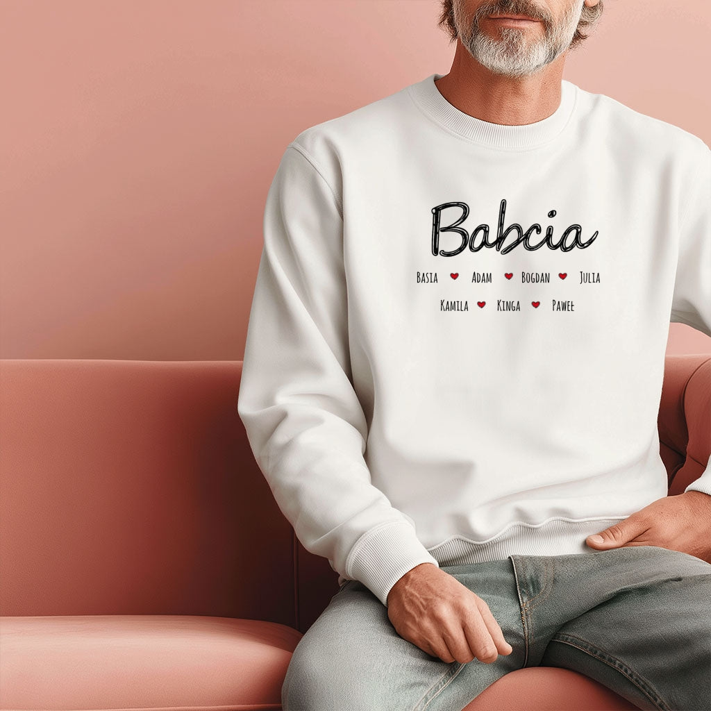 Babcia z Imionami Dzieci - Wzruszający Personalizowany Prezent Rodzinny