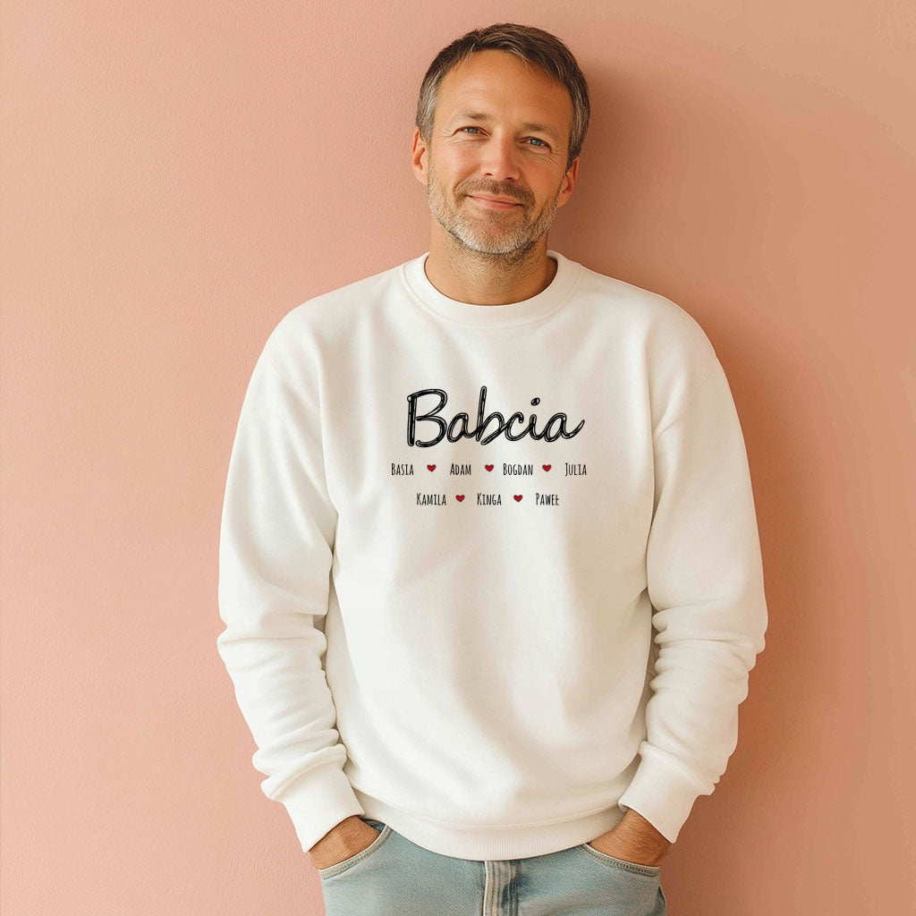Babcia z Imionami Dzieci - Wzruszający Personalizowany Prezent Rodzinny