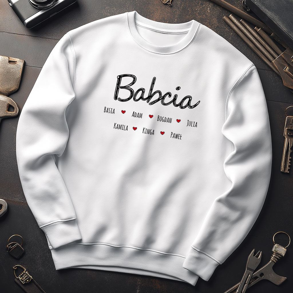 Babcia z Imionami Dzieci - Wzruszający Personalizowany Prezent Rodzinny
