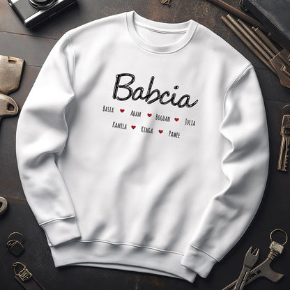 Babcia z Imionami Dzieci - Wzruszający Personalizowany Prezent Rodzinny