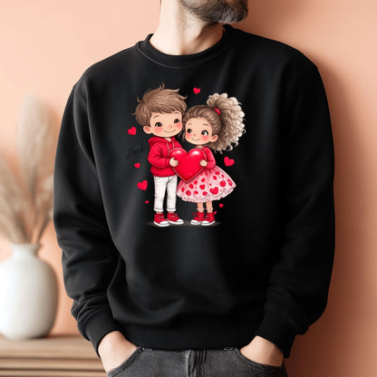 Personalizowana Bluza na Walentynki – Słodka Zakochana Para + Wasze Imiona, Romantyczny Prezent dla Niej