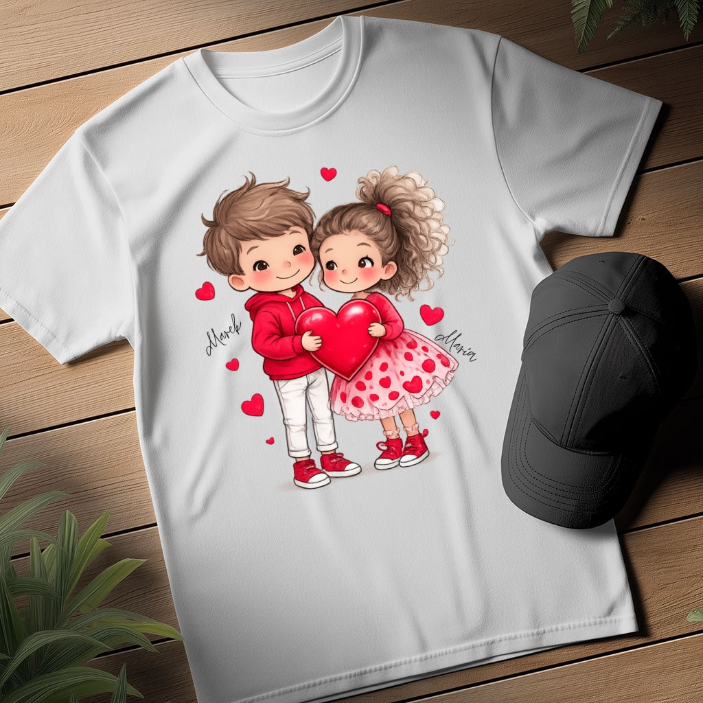 Personalizowana Bluza na Walentynki – Słodka Zakochana Para + Wasze Imiona, Romantyczny Prezent dla Niej