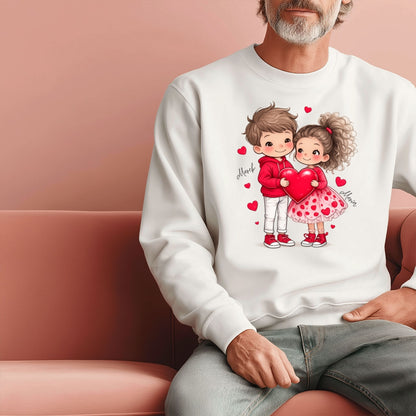 Personalizowana Bluza na Walentynki – Słodka Zakochana Para + Wasze Imiona, Romantyczny Prezent dla Niej