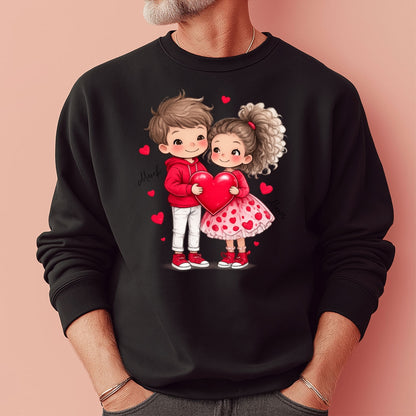 Personalizowana Bluza na Walentynki – Słodka Zakochana Para + Wasze Imiona, Romantyczny Prezent dla Niej