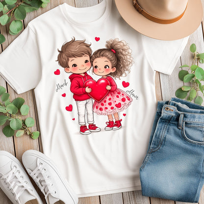 Personalizowana Bluza na Walentynki – Słodka Zakochana Para + Wasze Imiona, Romantyczny Prezent dla Niej