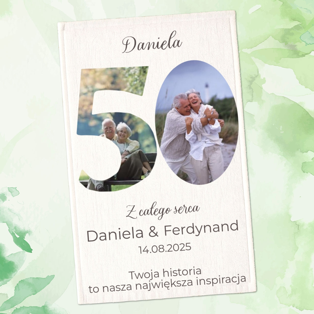 Ręcznik personalizowany – Prezent na 50 Rocznicę Ślubu
