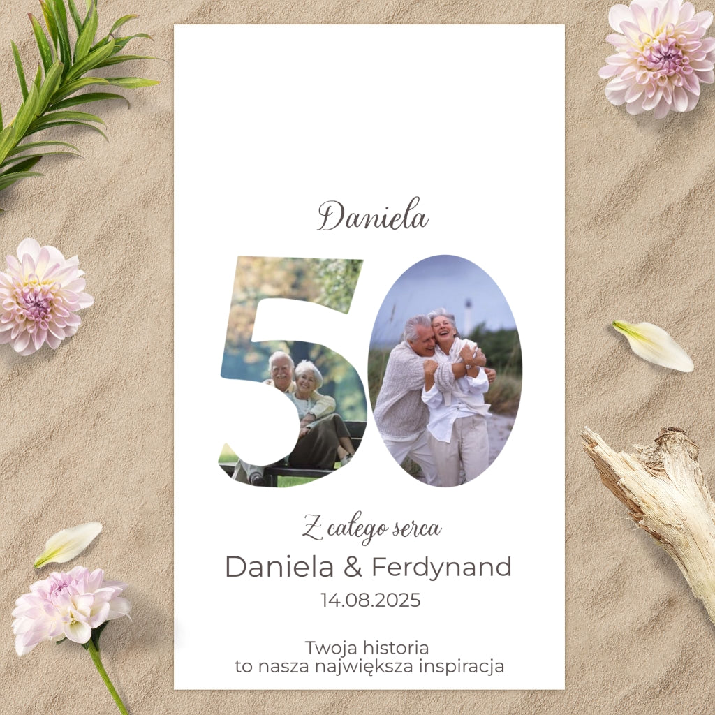 Ręcznik personalizowany – Prezent na 50 Rocznicę Ślubu