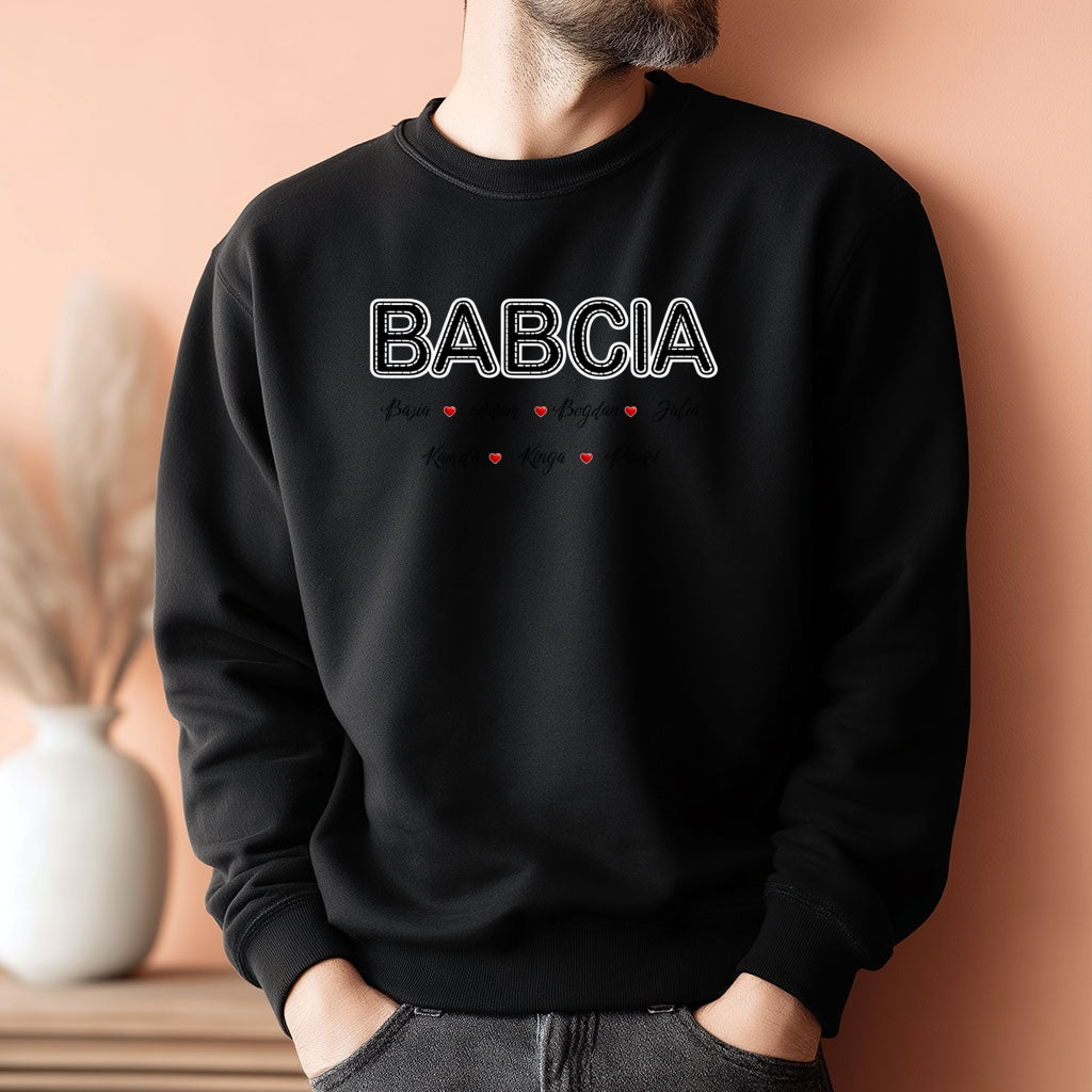 Personalizowany Prezent dla Babci „BABCIA” z Imionami Bliskich, Idealny na Dzień Babci