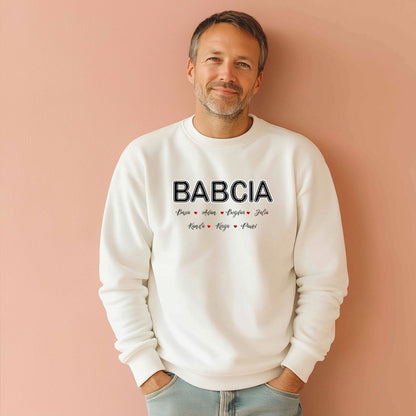 Personalizowany Prezent dla Babci „BABCIA” z Imionami Bliskich, Idealny na Dzień Babci