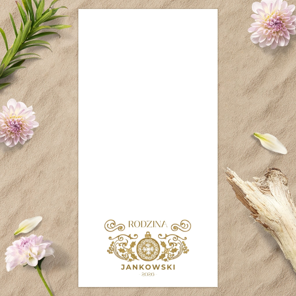 Personalizowany Ręcznik Świąteczny z Imieniem - Wyjątkowy Prezent Na Boże Narodzenie