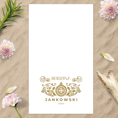 Personalizowany Ręcznik Świąteczny z Imieniem - Wyjątkowy Prezent Na Boże Narodzenie