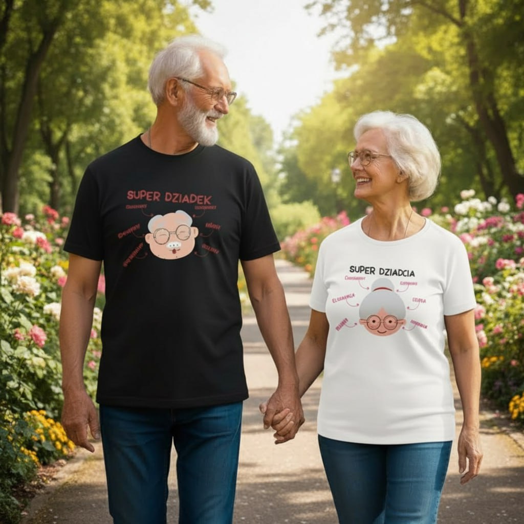 Super Babcia i Dziadek zestaw koszulek dla Dziadków