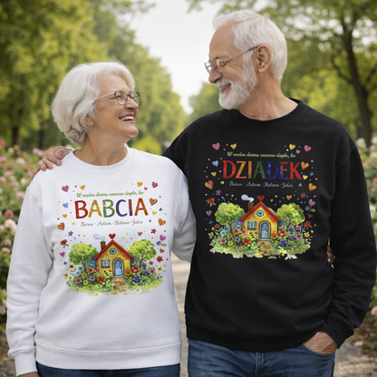 Personalizowana bluza dla Babci lub Dziadka - W moim domu zawsze ciepło