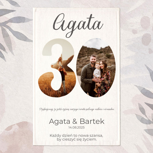 Ręcznik personalizowany – Prezent na 30 Rocznicę Ślubu