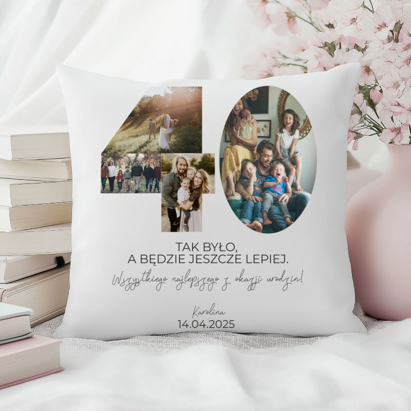 Personalizowana poszewka ze zdjęciami i imionami – Prezent rocznicowy